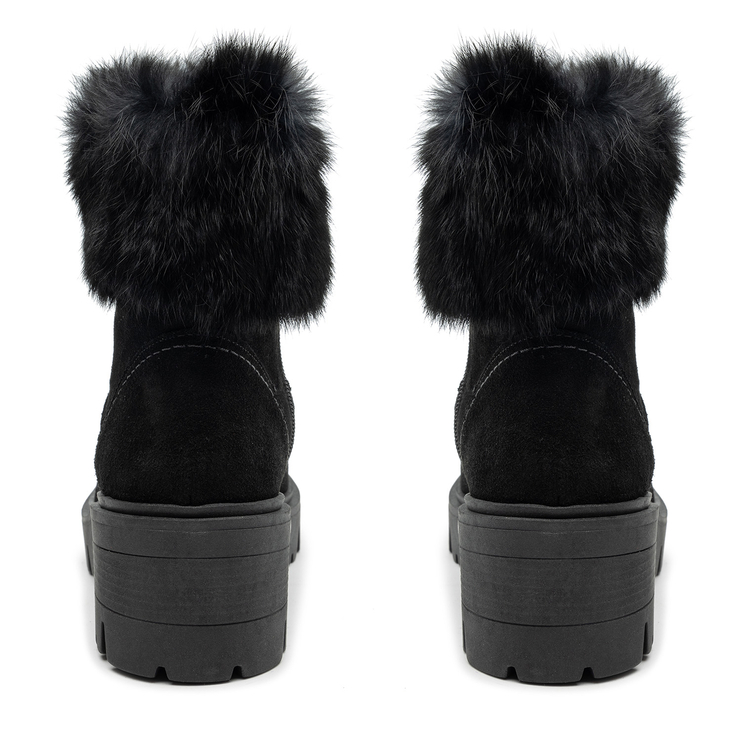 Botki R.Polański 1403 - Czarny Zamsz/Lis