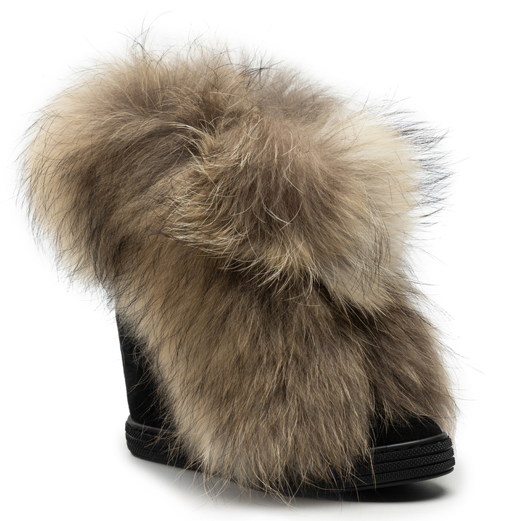 Botki R.Polański 842/K - Czarny Zamsz/Jenot