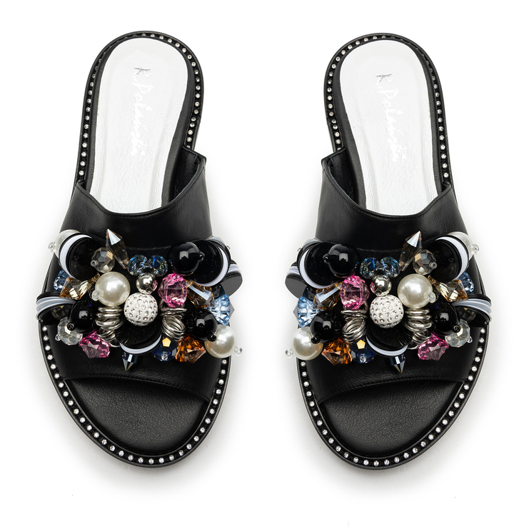 Klapki R.Polański 1501/A - Czarny Lico