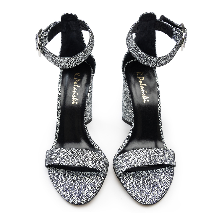 Sandały 876 - Biało/Czarny