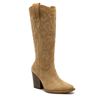 Botki R.Polański 1910 - Beżowy V Zamsz