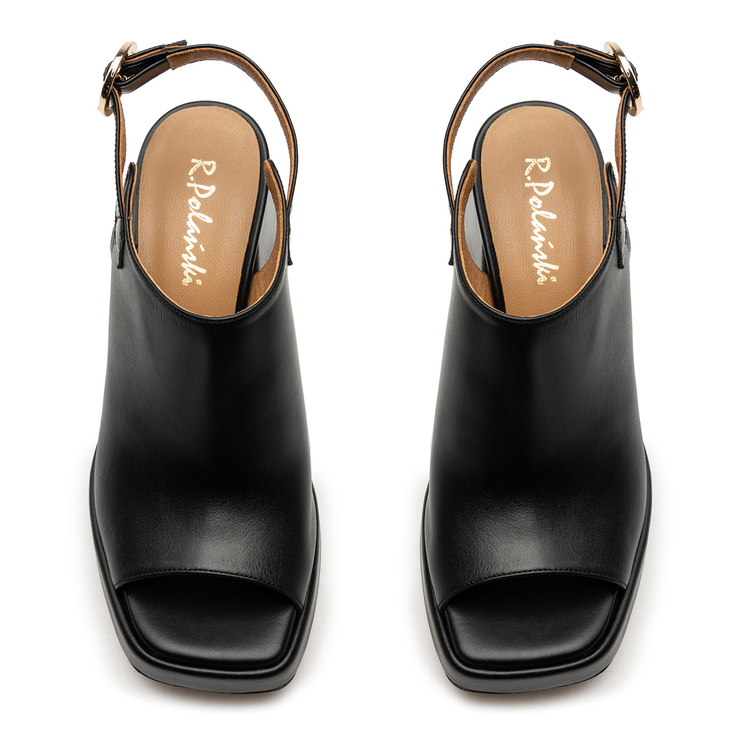 Sandały R.Polański 1496 - Czarny Lico