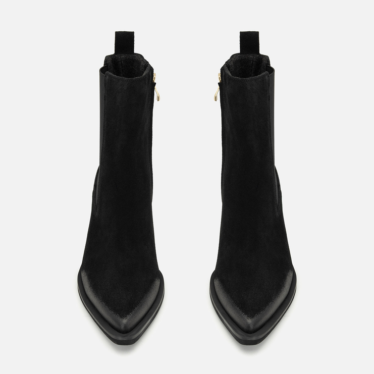 Botki R.Polański 2034/K - Czarny Zamsz