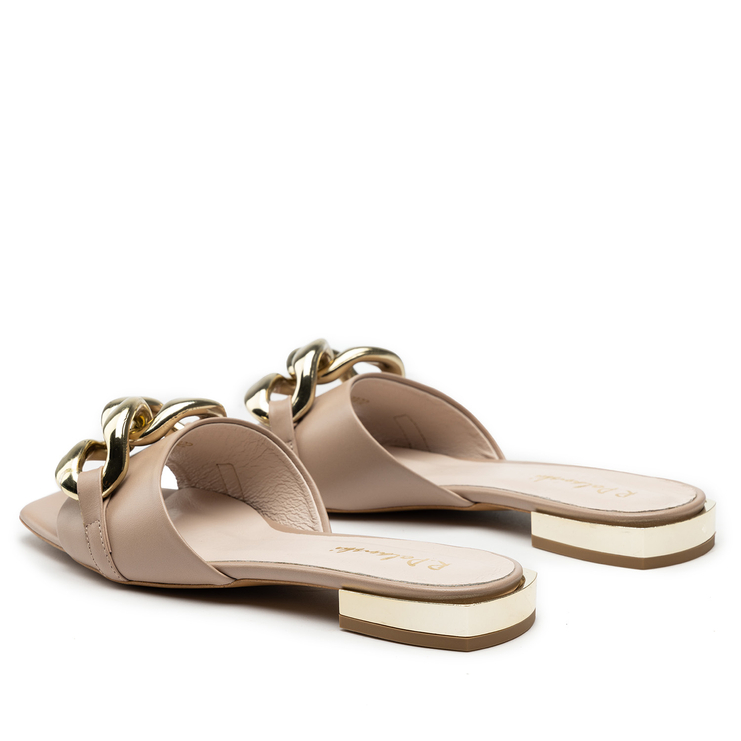 Klapki R.Polański 1271 - Różowy Lico