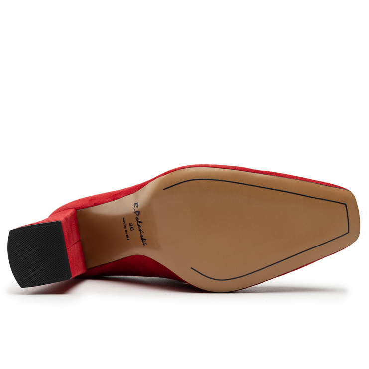 Czółenka R.Polański 1673 - Czerwony Zamsz