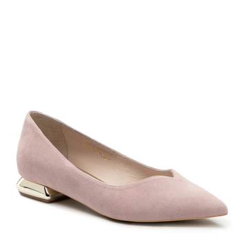 Baleriny R.Polański 1006 - Różowy Zamsz