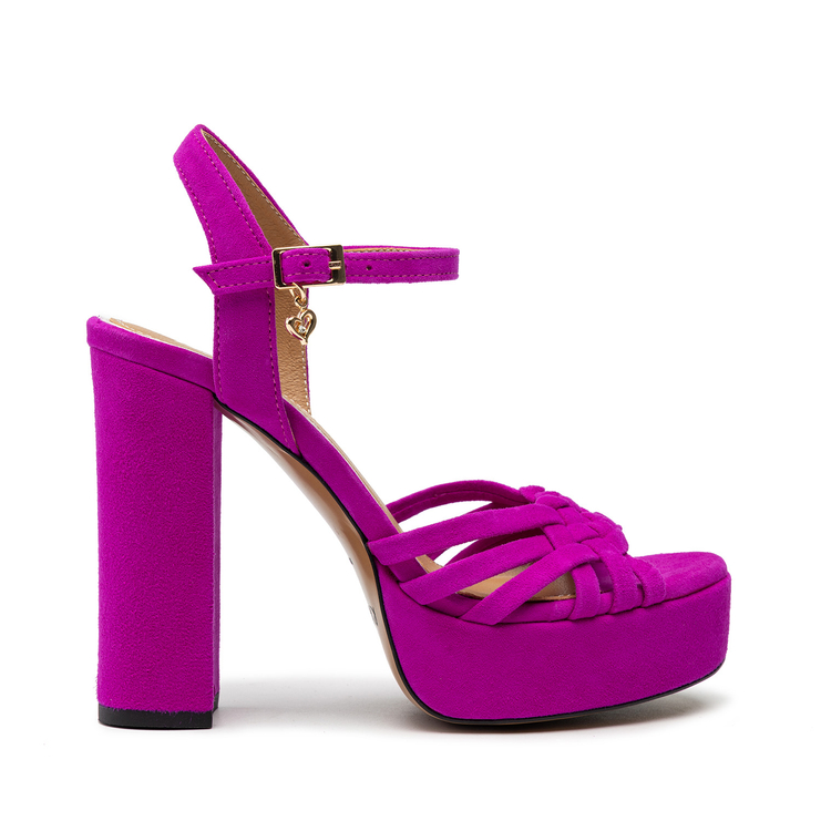 Sandały R.Polański 1666 - Fuksja Zamsz