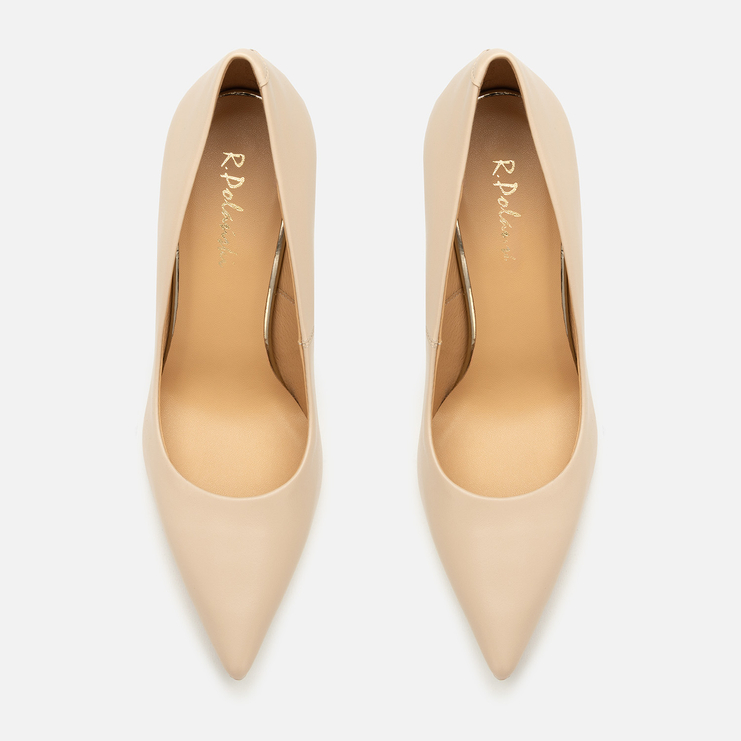 Szpilki R.Polański 2176 - Beżowy Lico