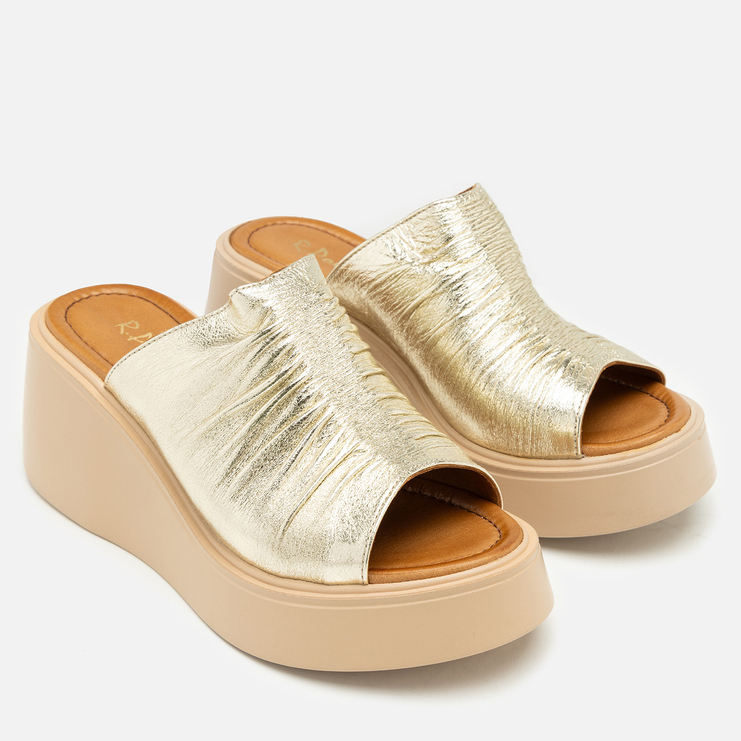 Klapki R.Polański 2119 - Złoty Lico