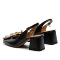 Sandały R.Polański 1630 - Czarny Polina 550 Lico