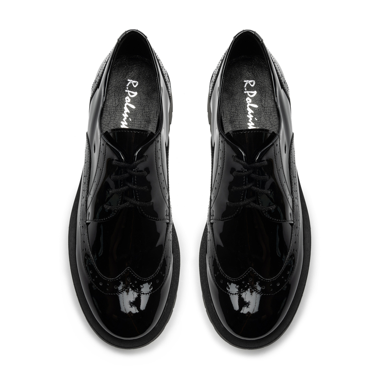 Oxfordy R.Polański 1627 - Czarny Lakier