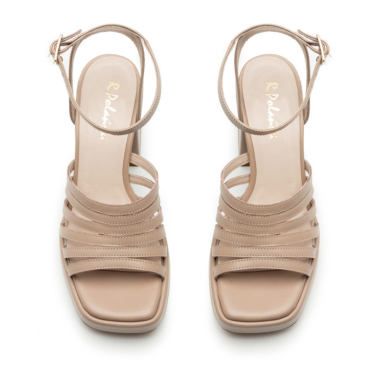 Sandały R.Polański 1457 - Różowy Lico