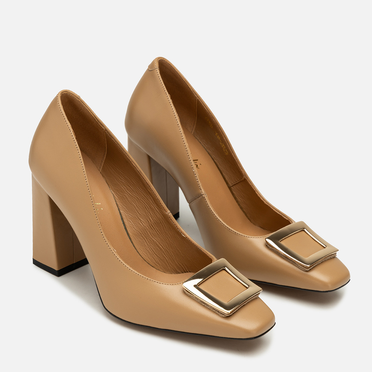 Czółenka R.Polański 1673/A - Camel Lico/Czarny