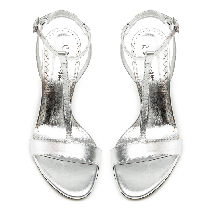 Sandały R.Polański 1074 - Srebrny Lico
