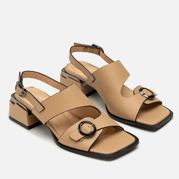 Sandały R.Polański 2184 - Camel Lico