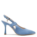 Sandały R.Polański 1442 - Niebieski Zamsz