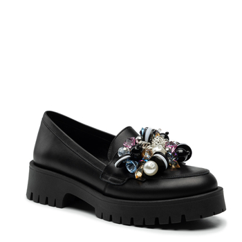 Mokasyny R.Polański 1696 - Czarny Polina 550 Lico