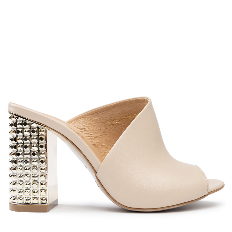 Klapki 936 - Beżowy Lico