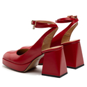 Sandały R.Polański 1491 - Czerwony Lico
