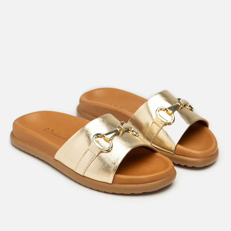 Klapki R.Polański 2215 - Złoty Lico