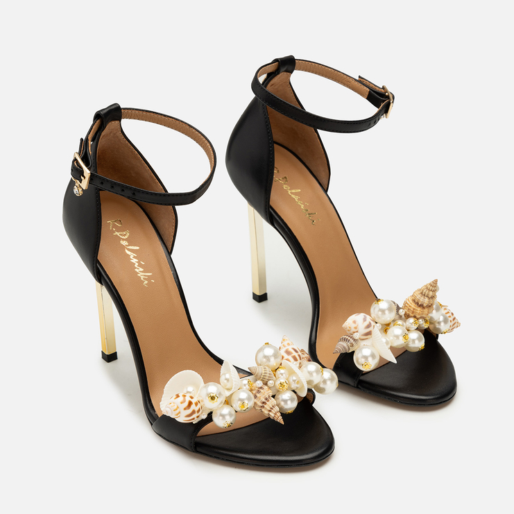 Sandały R.Polański 1649 - Czarny Lico