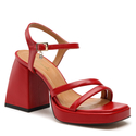 Sandały R.Polański 1458 - Czerwony Lico