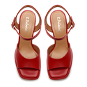 Sandały R.Polański 1506 - Czerwony Lico