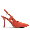 Sandały R.Polański 1442 - Koralowy Zamsz