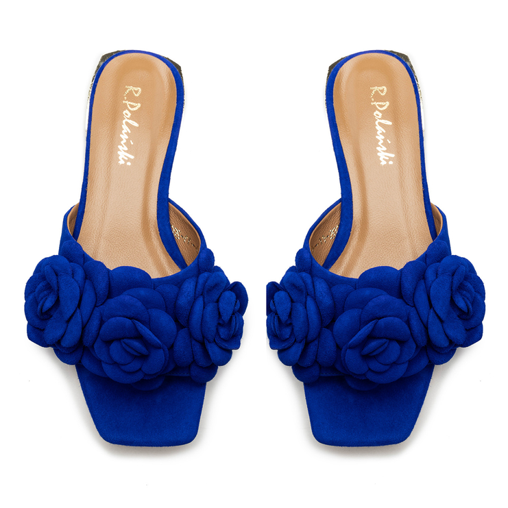 Klapki R.Polański 1281 - Chaber Zamsz