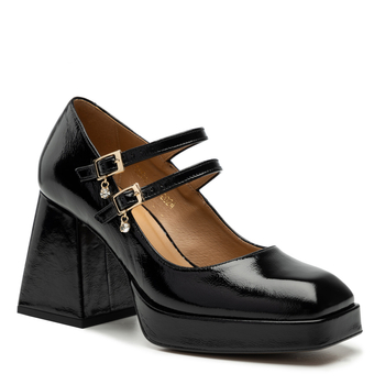 Czółenka R.Polański 1761 - Czarny Naplak