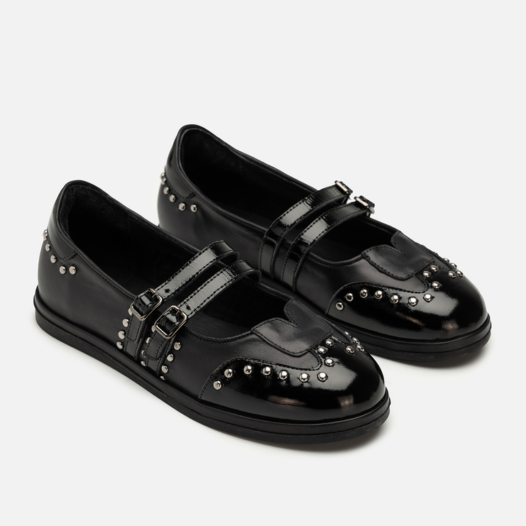 Baleriny R.Polański 2208 - Czarny Lico/Czarny Naplak