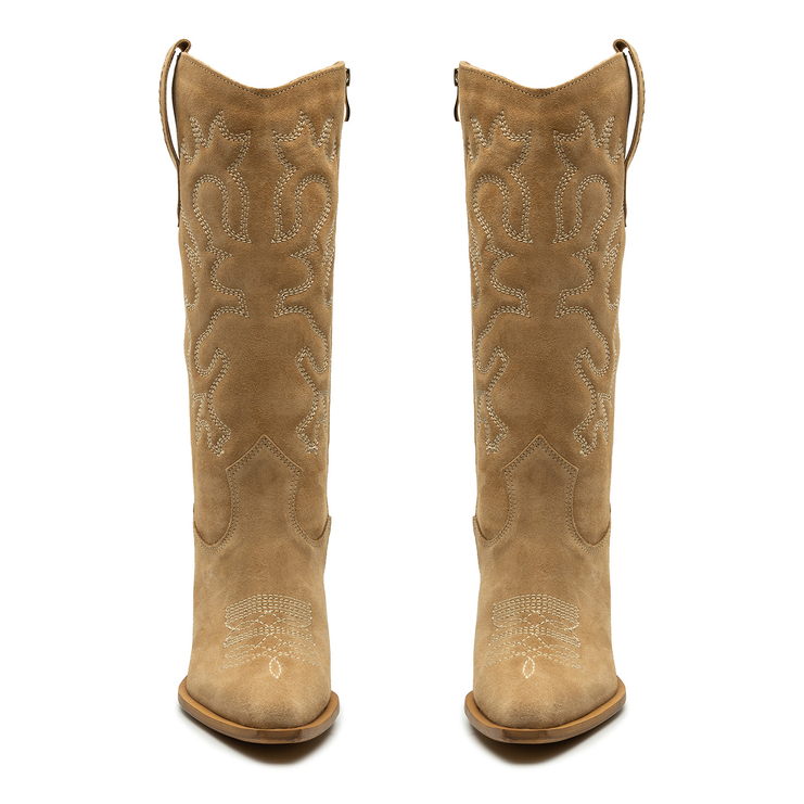 Botki R.Polański 1910 - Beżowy V Zamsz