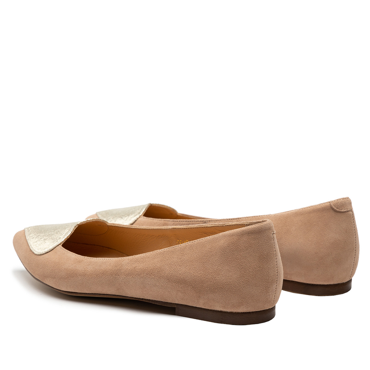 Baleriny R.Polański 912 - Beżowy Zamsz