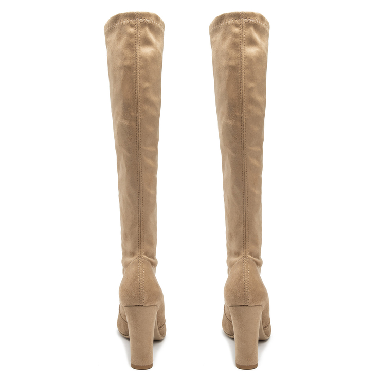 Kozaki R.Polański 761/K - Beżowy Zamsz