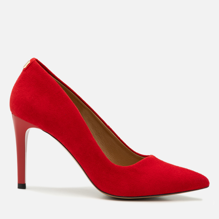 Czółenka 760/A - Czerwony Zamsz