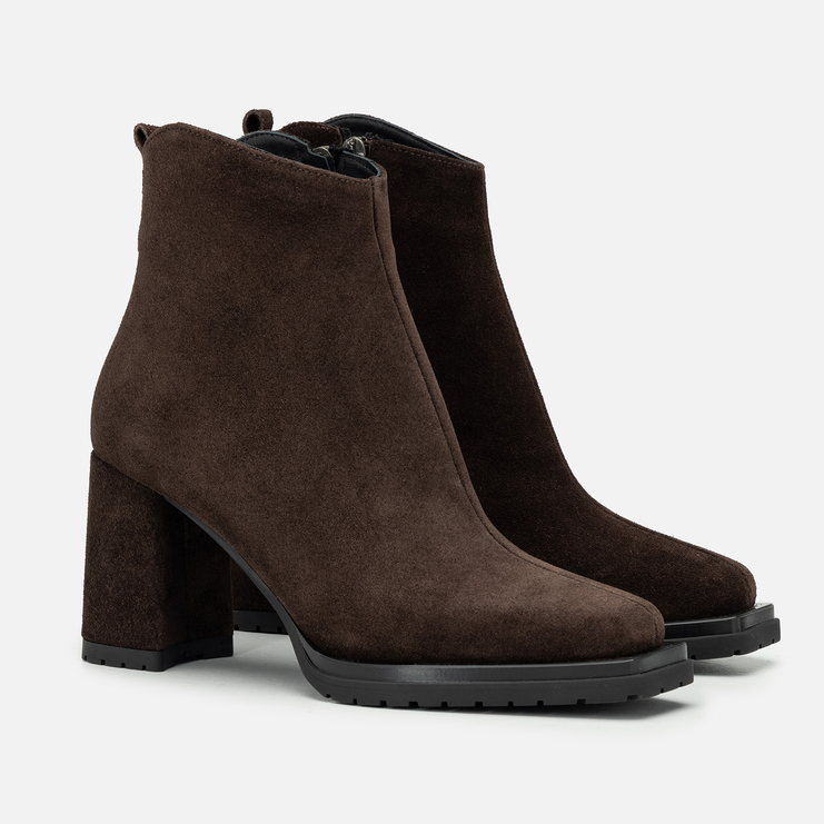 Botki R.Polański 2247 - Brązowy Zamsz