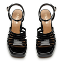 Sandały R.Polański 1457 - Czarny Lakier