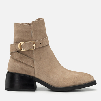 Botki R.Polański 2230 - Beżowy Zamsz