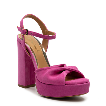 Sandały R.Polański 1668 - Magnolia Zamsz