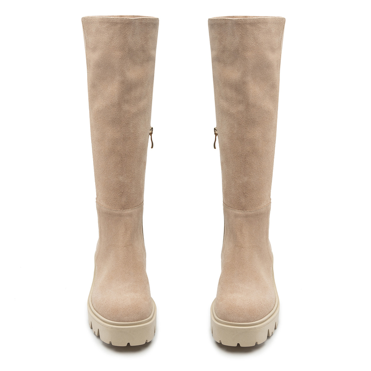 Kozaki R.Polański 1408 - Beżowy 659 Zamsz