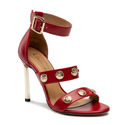 Sandały R.Polański 1287 - Czerwony Lico