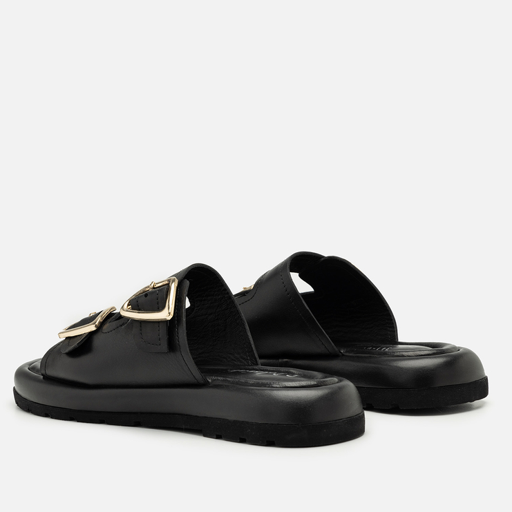 Klapki R.Polański 2131 - Czarny Lico