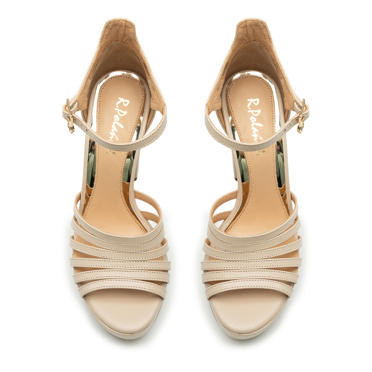 Sandały R.Polański 1667 - Beżowy Lico