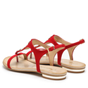 Sandały 826 - Czerwony Zamsz