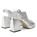 Sandały R.Polański 1496 - Srebrny Lico