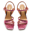 Sandały R.Polański 1676 - Różowy Charme