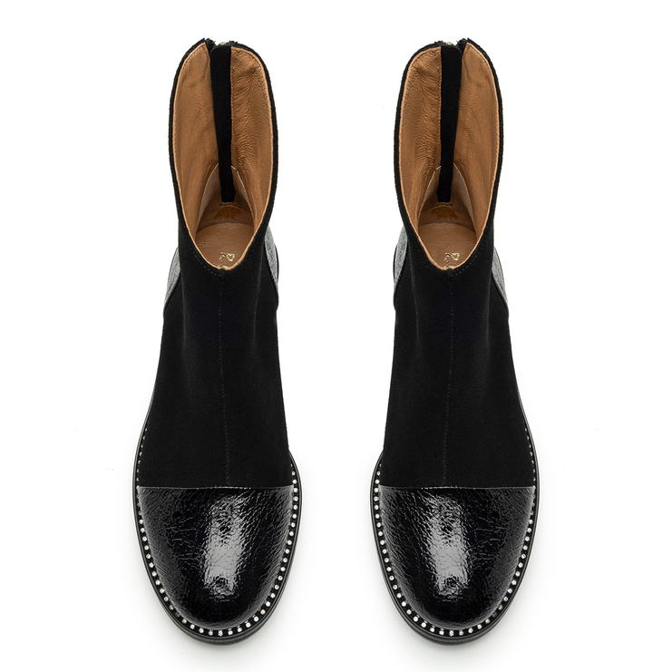 Botki R.Polański 1779 - Czarny Zamsz/Czarny Naplak