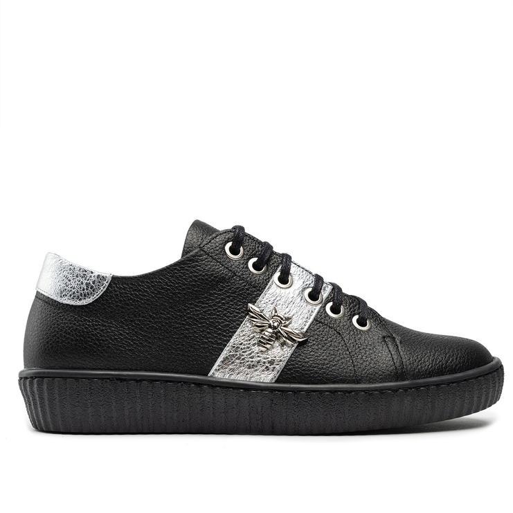 Sneakersy R.Polański 961 - Czarny Lico/Srebrny