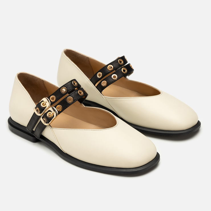 Baleriny R.Polański 2213 - Beżowy Lico