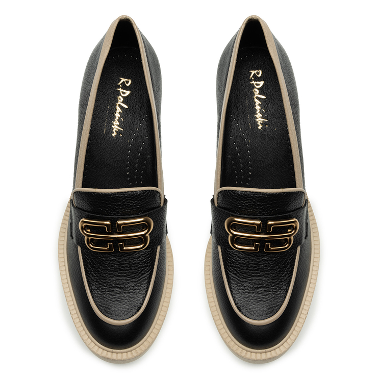 Półbuty R.Polański 1949 - Czarny Lico - Beżowy